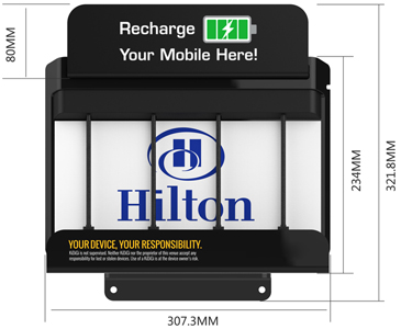 Rack 4 Port Wall Mounted Charger