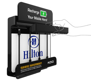 Rack 4 Port Wall Mounted Charger 